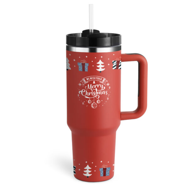 40 Oz Tumbler With Handle Straw Insulated, Stainless Steel Spill Proof Vacuum Coffee Cup Tumbler With Lid Tapered Mug Gifts For Valentine Lover Suitable For Car Gym Office Travel - Image 8