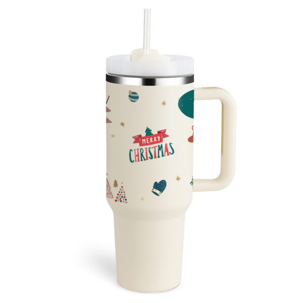 40 Oz Tumbler With Handle Straw Insulated, Stainless Steel Spill Proof Vacuum Coffee Cup Tumbler With Lid Tapered Mug Gifts For Valentine Lover Suitable For Car Gym Office Travel - Image 7