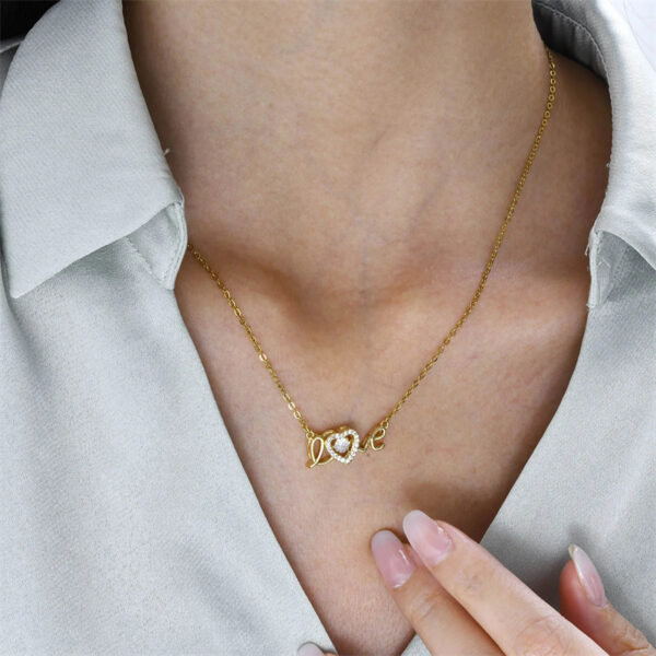 Valentines Day Gift New Titanium Steel Necklace Fashion New Love Smart Necklace Female Clavicle Chain Fashion Jewelry Woman - Image 7