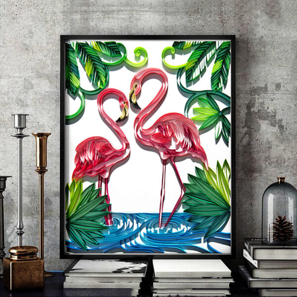 Quilted Paper Illustration Material Package Set Lobby Decoration Painting Slot - Image 7