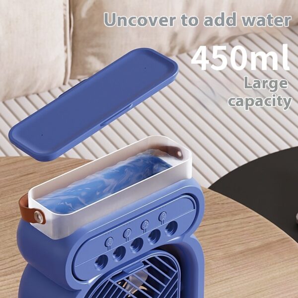 3 In 1 Portable Air Conditioner Evaporative Air Cooler LED Night Lights 3 Speeds Humidifier Fan For Home Office - Image 8