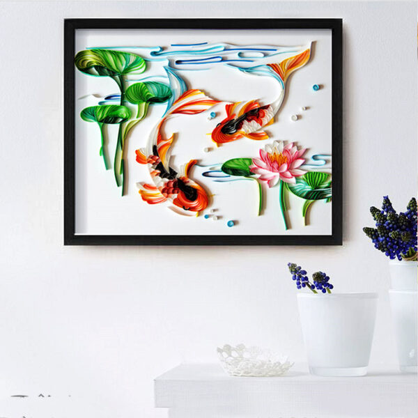 Quilted Paper Illustration Material Package Set Lobby Decoration Painting Slot - Image 4