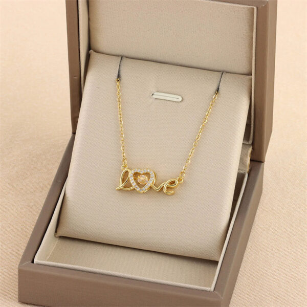 Valentines Day Gift New Titanium Steel Necklace Fashion New Love Smart Necklace Female Clavicle Chain Fashion Jewelry Woman - Image 9